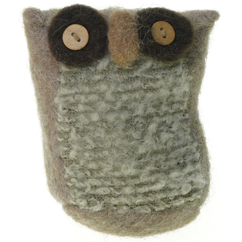Bamse ugle i filt (str. 12 x 10 cm)