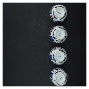 Japanske sake kopper (4 styk, 7,5x6,5 cm)