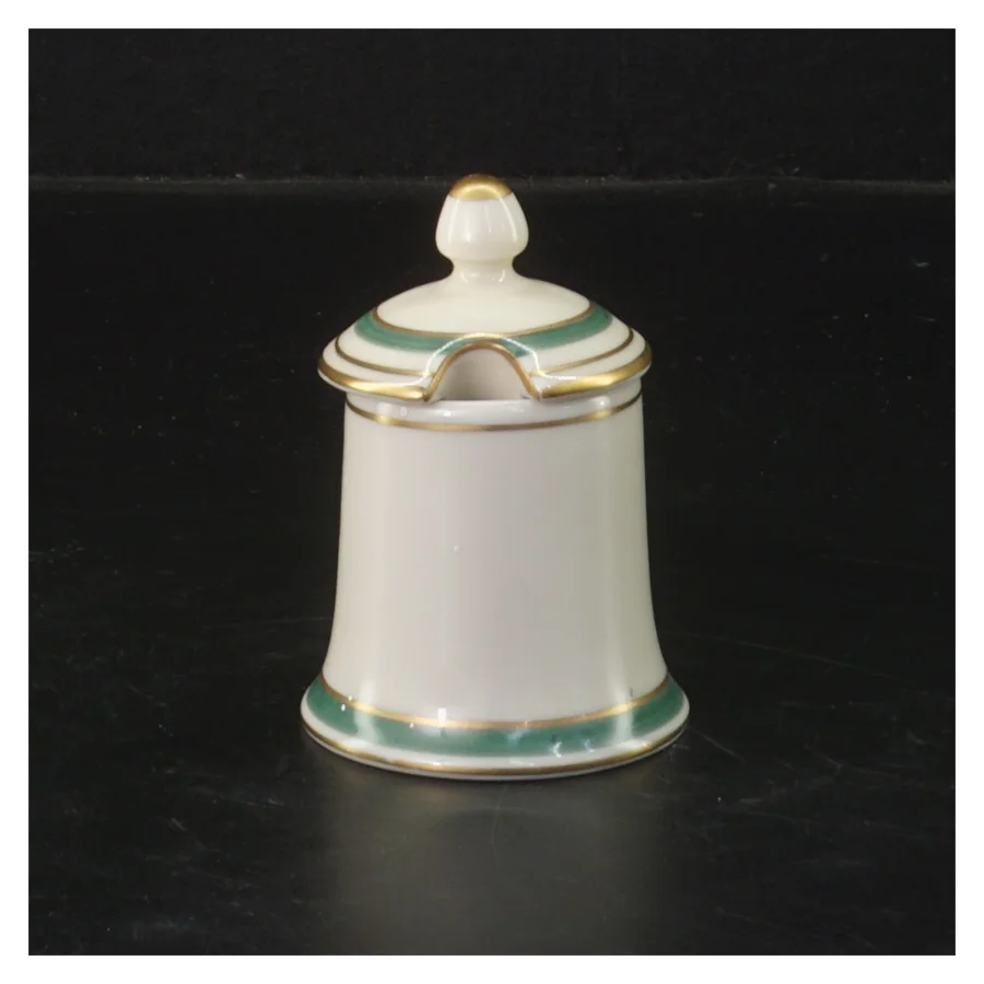 Porcelæn krukke med låg fra Københavns Porcellains Maleri (str. 8x5,5 cm)