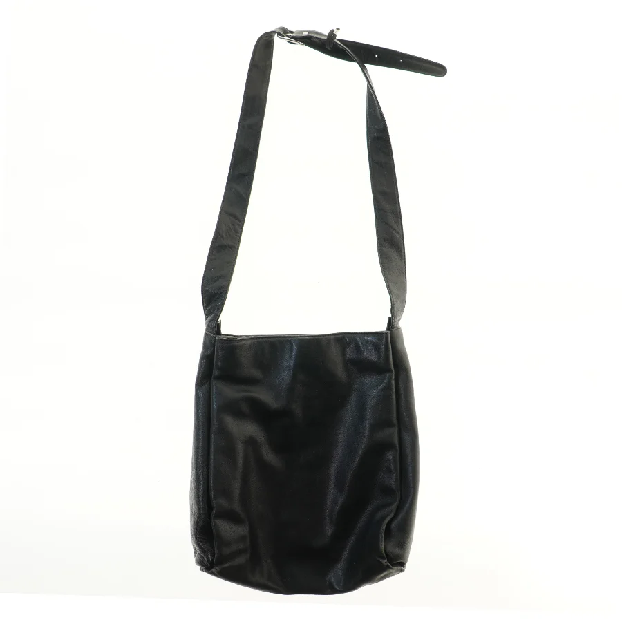 Sort skuldertaske fra Bey Leder (str. 37x34 cm)