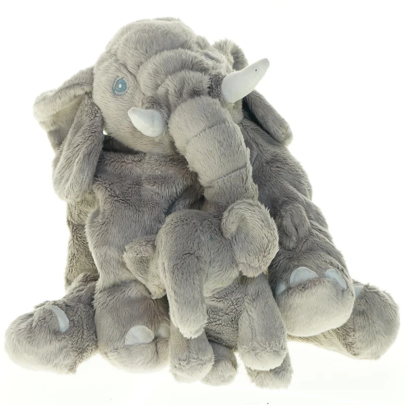 Grå plyselefant fra IKEA (str. 30 x 33 cm)