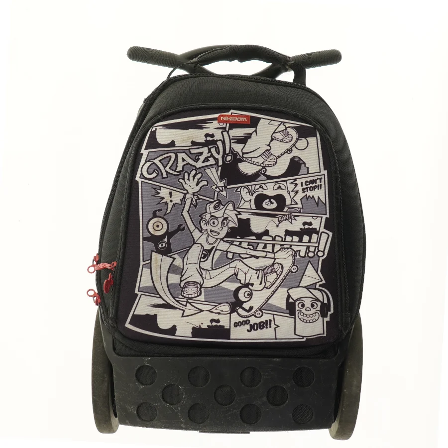 Trolley-rygsæk med skateboardmotiv (str. 49x33 cm)