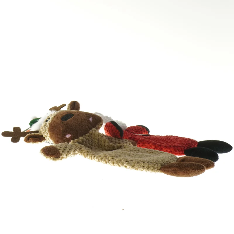 Plysdyr - rensdyr og julemand fra Fofos (str. 34 cm)