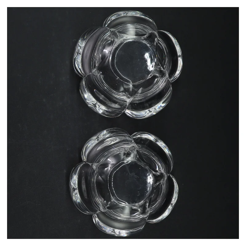 Glas lysestager (str. H 9,5 cm, ø 12 cm)