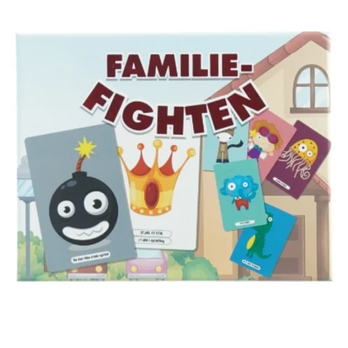 Brætspil 'Familie Fighten' fra Legekæden (str. 106 kort)