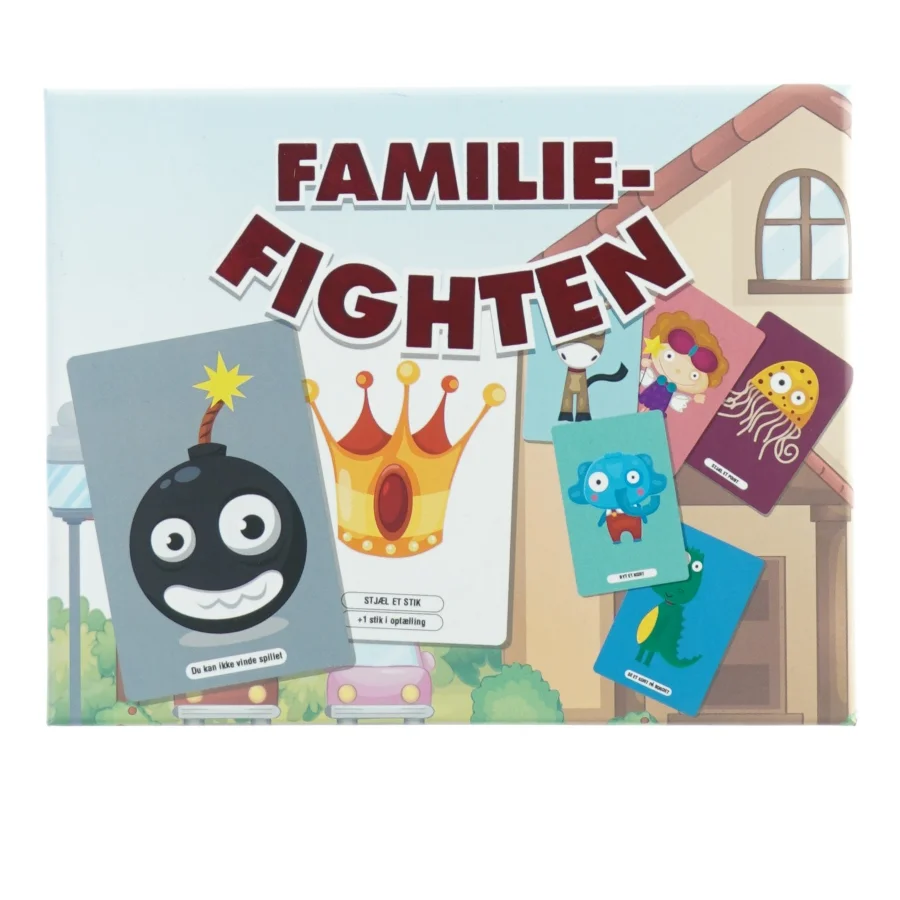 Brætspil 'Familie Fighten' fra Legekæden (str. 106 kort)