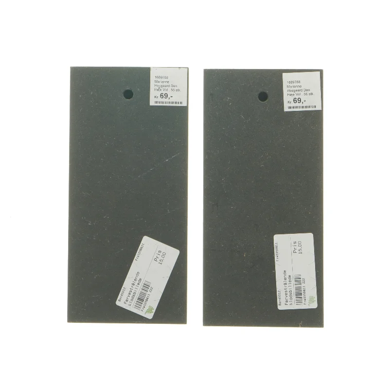 To vægdekorationer med tegninger fra Marianne Hougaard (str. 20x9,5 cm)