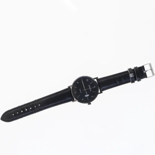 Sort armbåndsur fra Geneva (str. 24 cm)