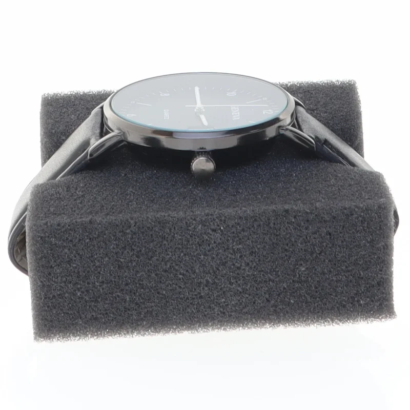 Sort armbåndsur fra Geneva (str. 24 cm)