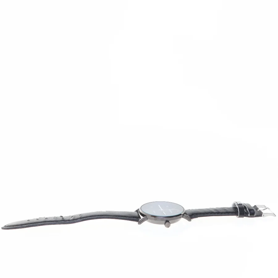 Sort armbåndsur fra Geneva (str. 24 cm)