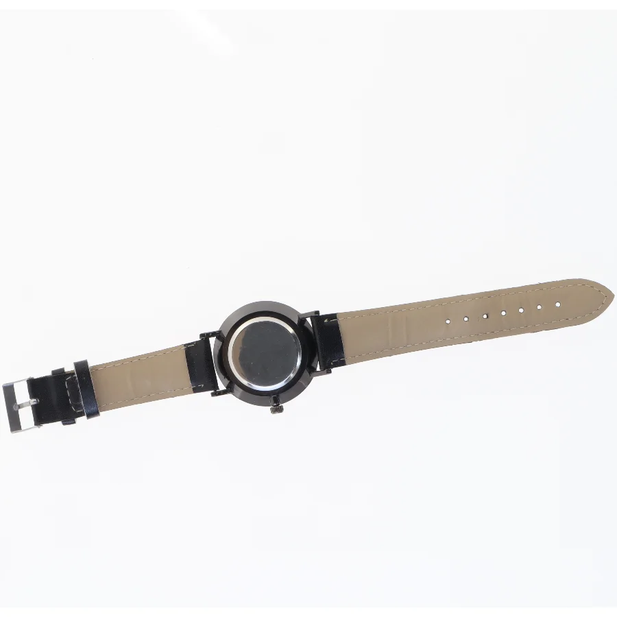 Sort armbåndsur fra Geneva (str. 24 cm)
