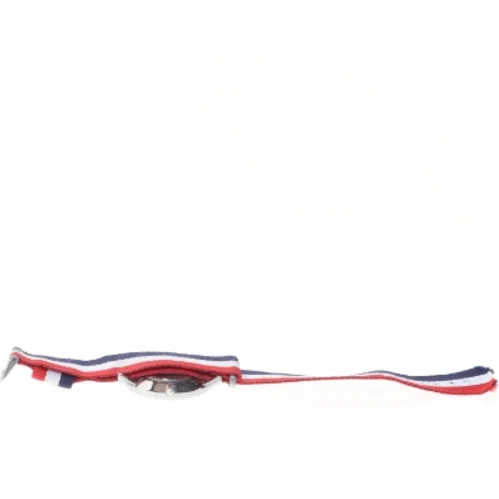 Armbåndsur med stribet rem fra Geneva (str. 23,5 cm)