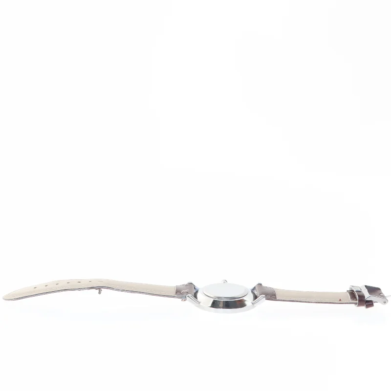 Brun læderrem ur fra Geneva (str. 24 cm)