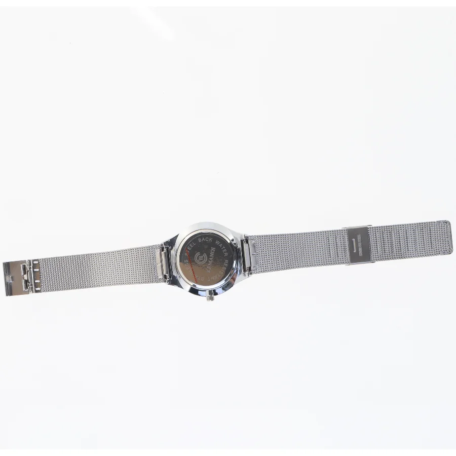 Sølvfarvet armbåndsur fra Kemanqi (str. 23 cm)