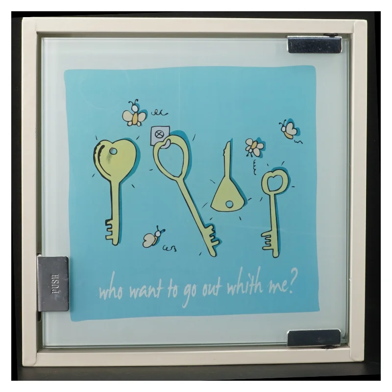 Nøgleskab (str. Størrelse, 25 x 25 x 5 cm)