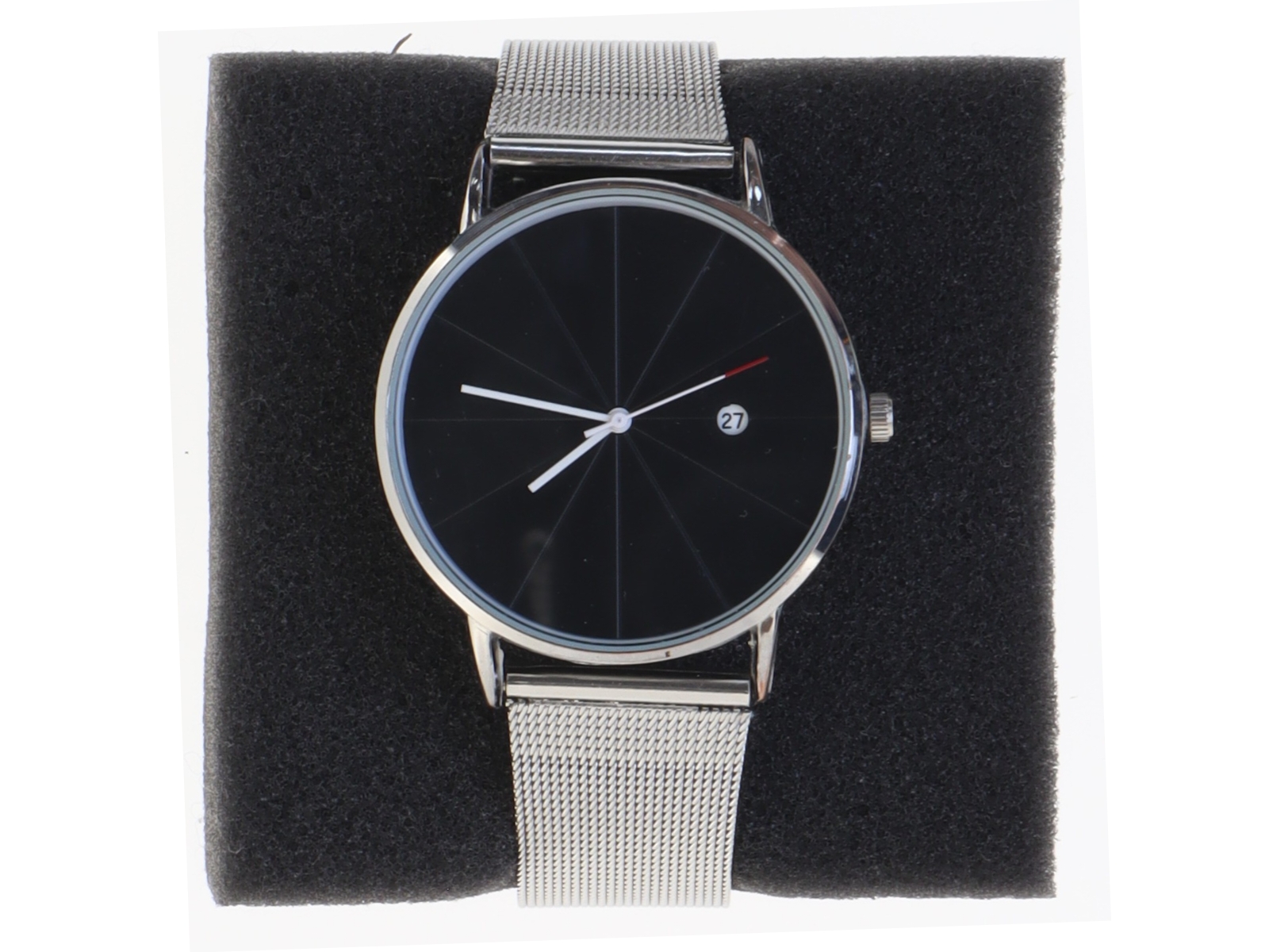 Armbåndsur med mesh-lænke (str. 23 cm)