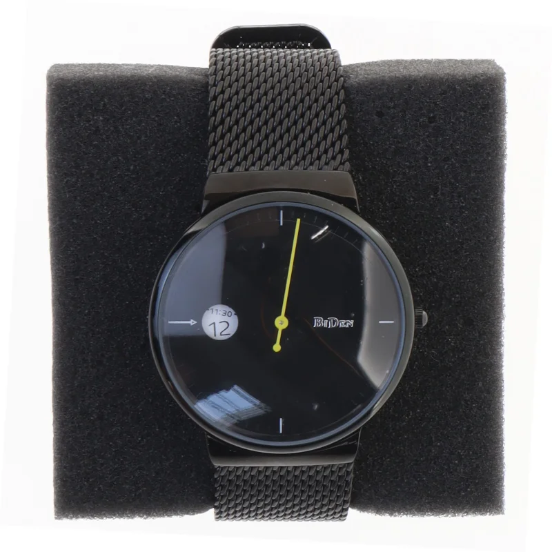 Designer armbåndsur med mesh-lænke fra BiDen (str. 23,5 cm)