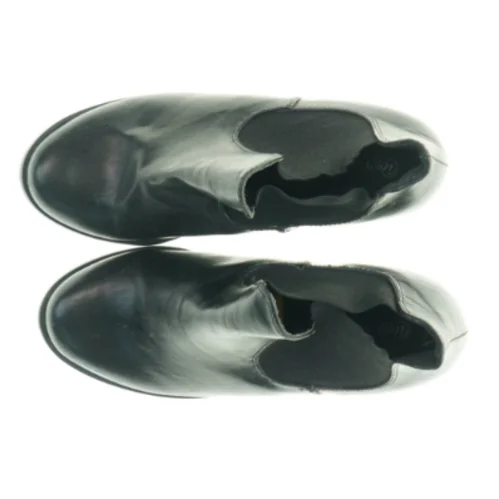 Sorte ankelstøvler med hæl (str. 40)