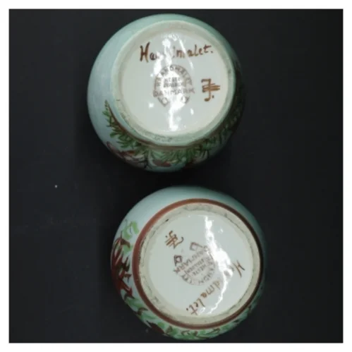 Håndmalede vaser (str. H 16 cm)