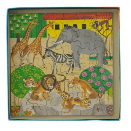 Vintage børnepuslespil (str. 2 x 36. brikker)