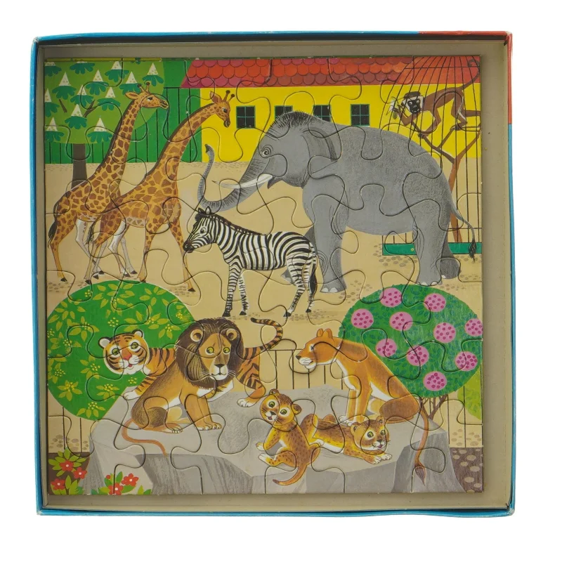 Vintage børnepuslespil (str. 2 x 36. brikker)