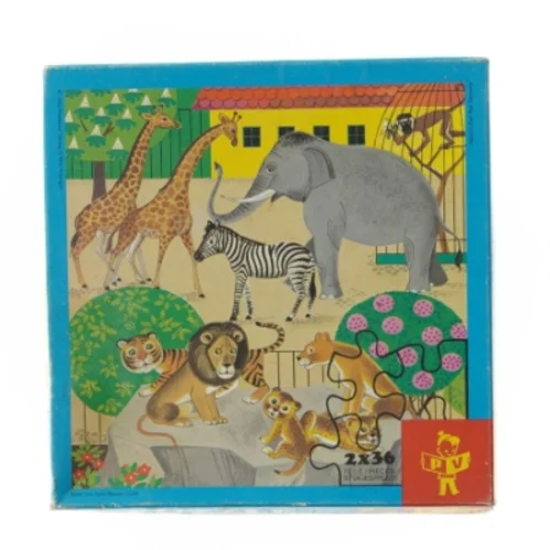 Vintage børnepuslespil (str. 2 x 36. brikker)