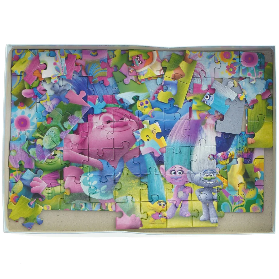 Trolls puslespil fra Clementoni (str. 2 x 60. brikker)