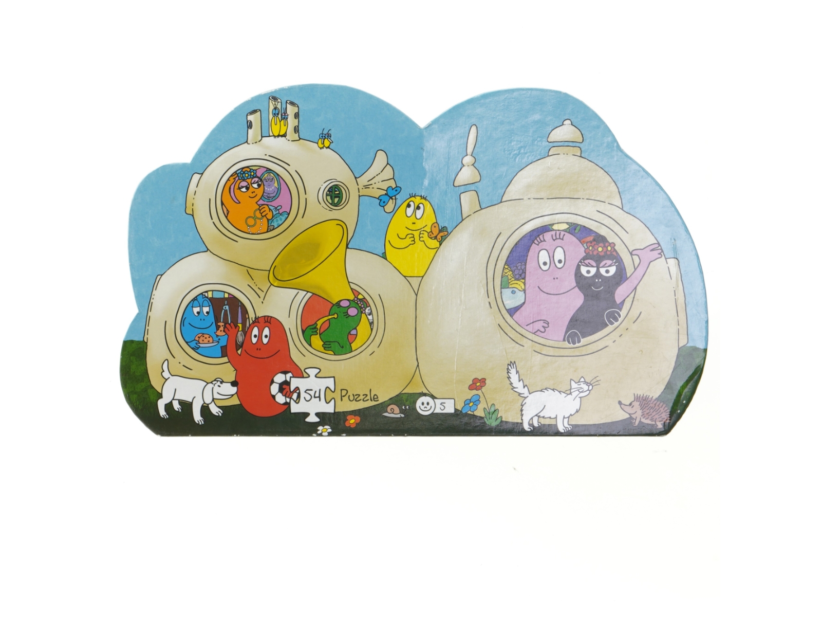 Børnepuslespil i metalæske, barbapapa fra Barbapapa (str. 54 brikker)