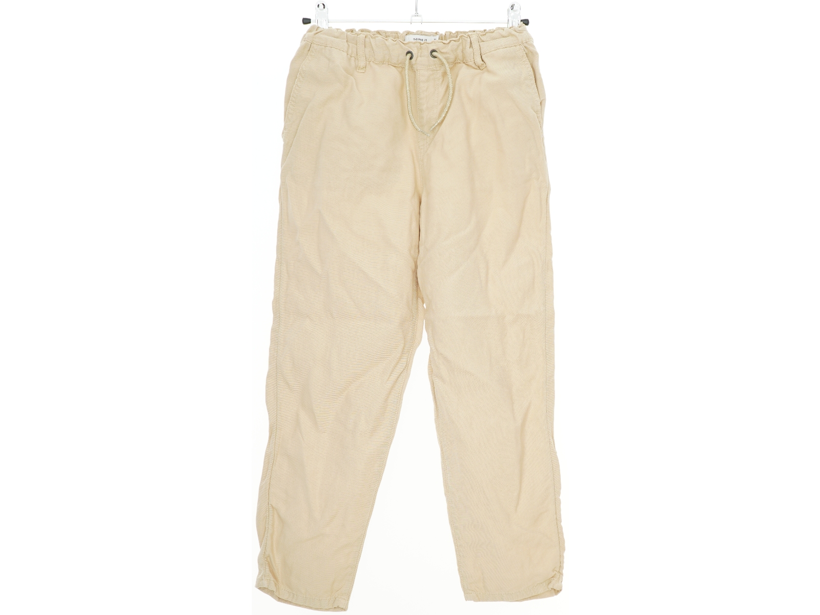 Beige bukser med elastik og snøre fra Name It (str. 134)