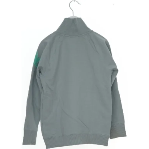 Grå sweatshirt med lynlås fra Villervalla fra Viller Valla (str. 128)