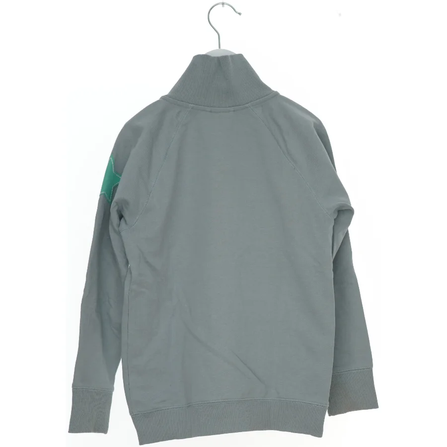 Grå sweatshirt med lynlås fra Villervalla fra Viller Valla (str. 128)