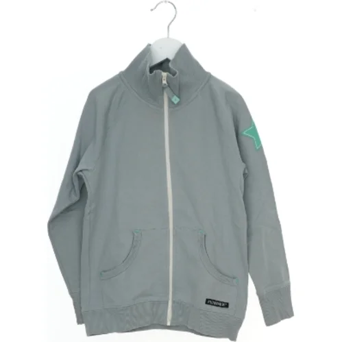 Grå sweatshirt med lynlås fra Villervalla fra Viller Valla (str. 128)