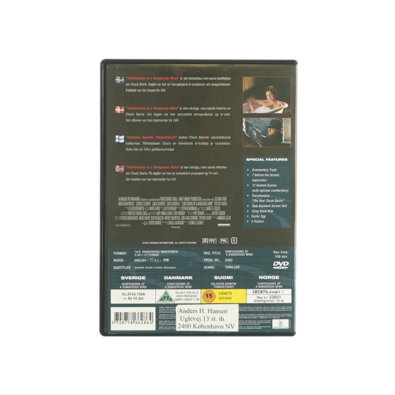 Confessions of a dangerous mind (DVD)