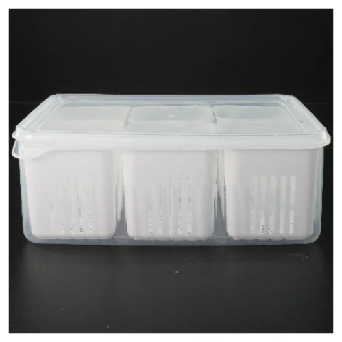 Opbevaringsbeholder med ruminddelinger (str. 22x16 cm)