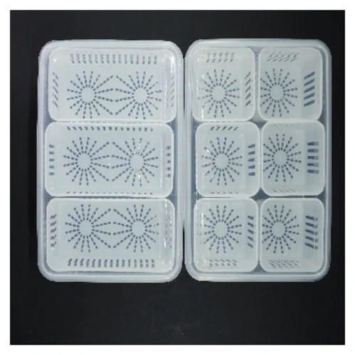 Opbevaringsbeholder med ruminddelinger (str. 22x16 cm)