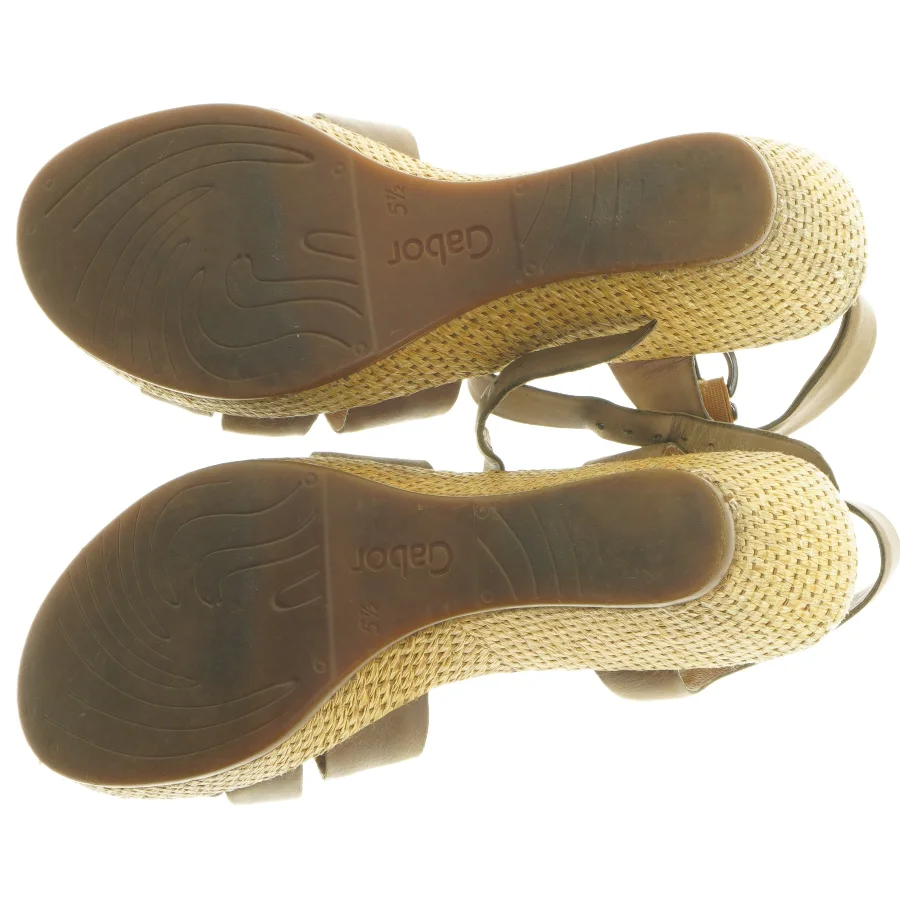 Brune sandaler med kilehæl fra Gabor (str. 38 )