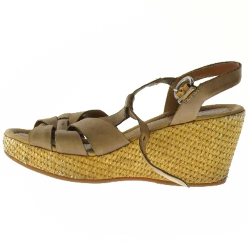 Brune sandaler med kilehæl fra Gabor (str. 38 )