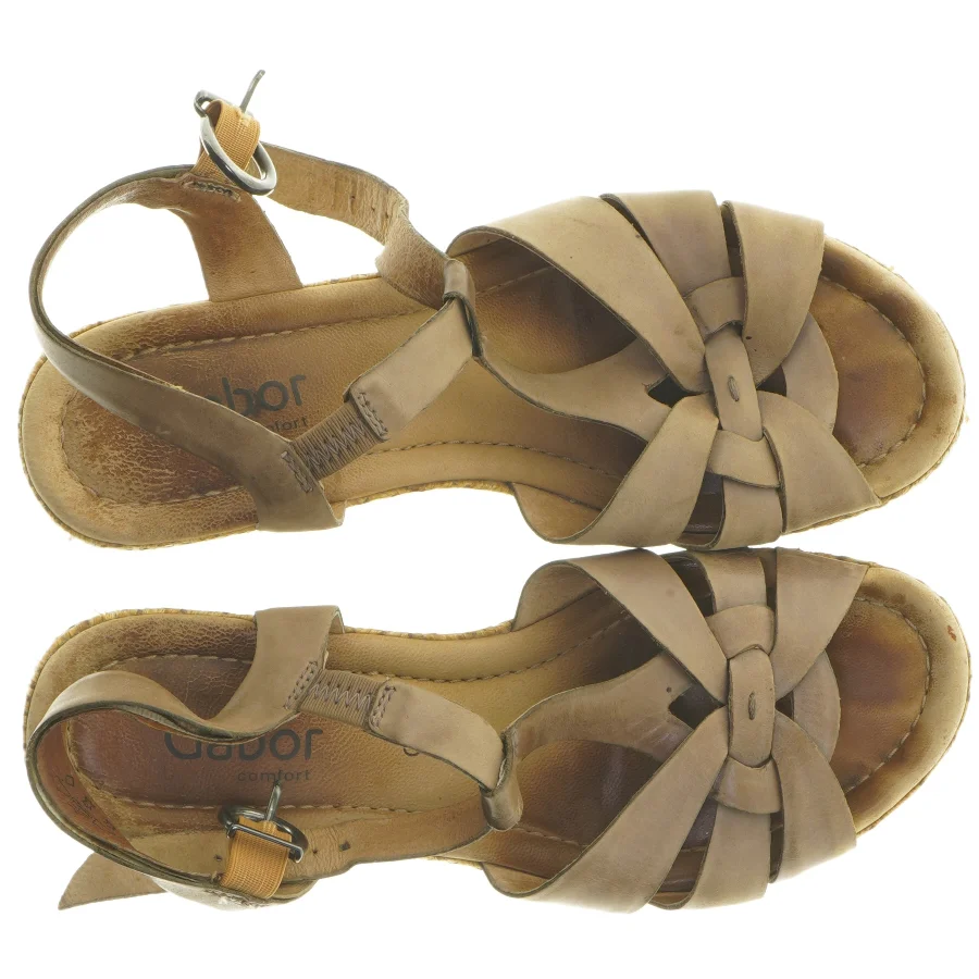 Brune sandaler med kilehæl fra Gabor (str. 38 )