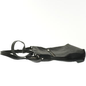 Sort skuldertaske i læder fra Adax (str. 25x30 cm)