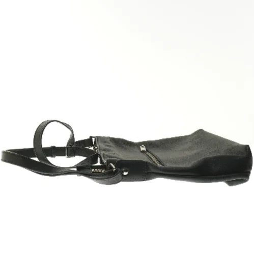 Sort skuldertaske i læder fra Adax (str. 25x30 cm)