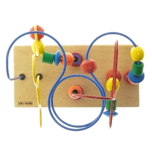 Træperle labyrint legetøj fra Kids Wood (str. 30x29 cm)