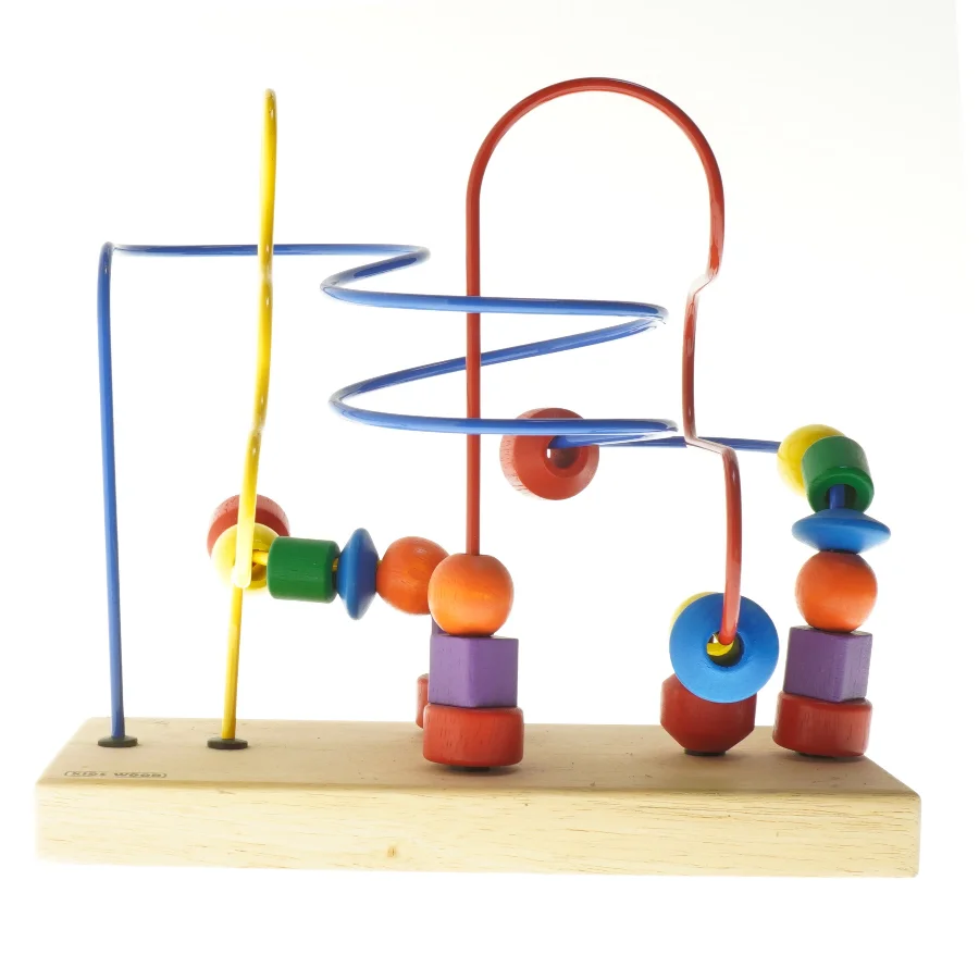 Træperle labyrint legetøj fra Kids Wood (str. 30x29 cm)