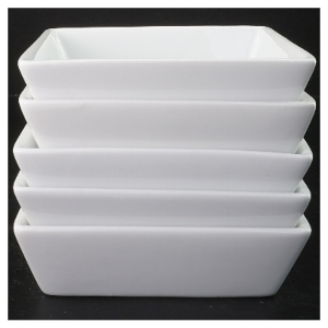 Hvide porcelæn tallerkener fra aida (str. 15x15 cm)