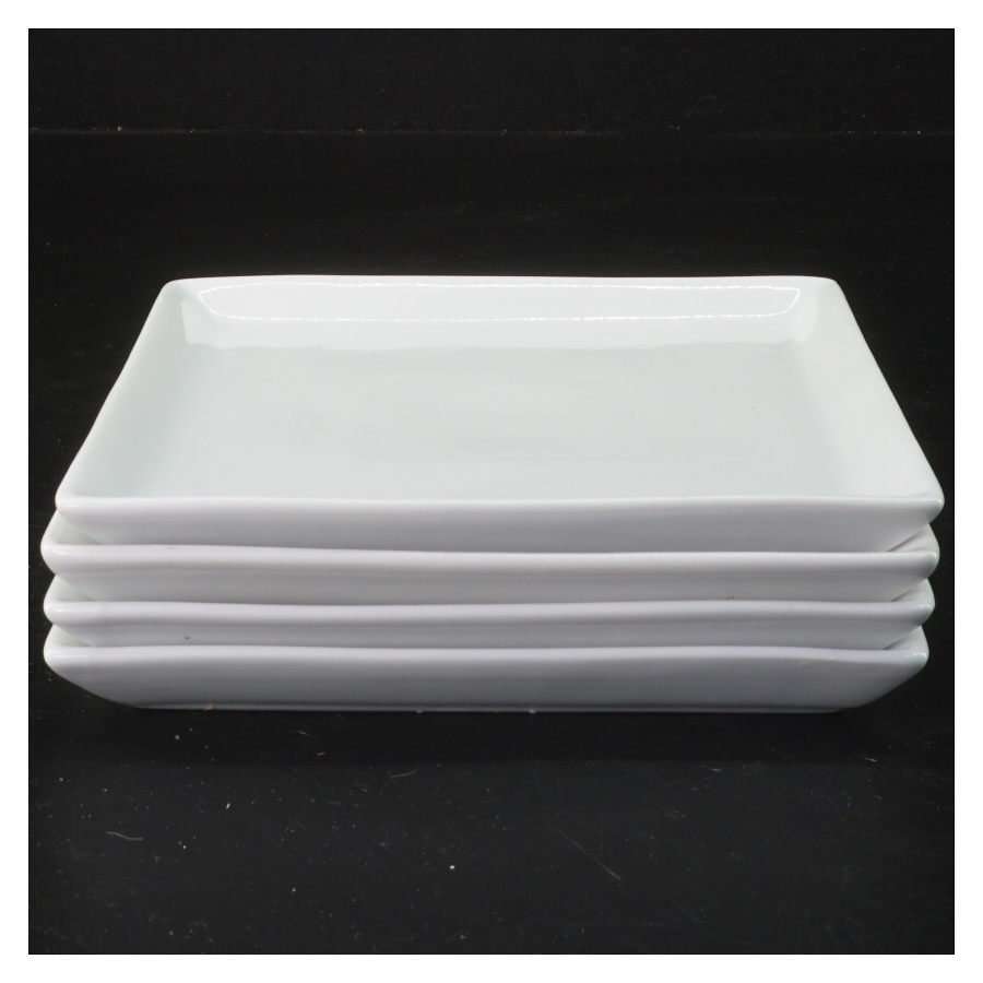 Kvadratiske porcelænstallerkener fra aida (str. 15x15 cm)