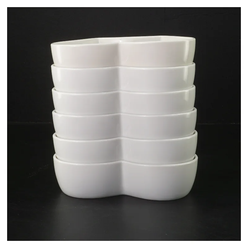 Sæt med porcelænsskåle (str. 6 styk, 16x12x4 cm)