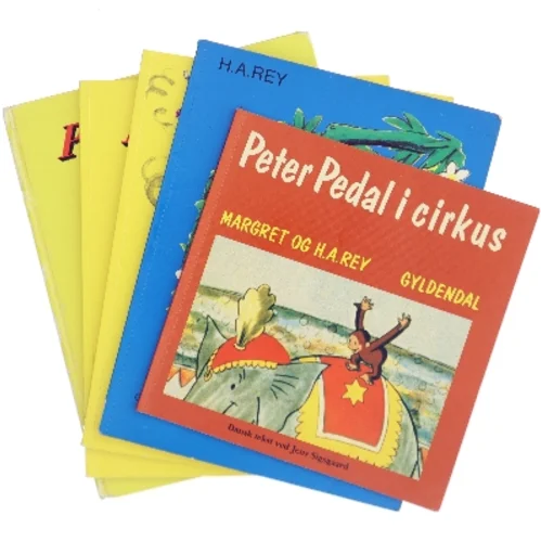 Peter Pedal børnebøger samling fra Gyldendal af Margret og H.A. Rey (Bog)