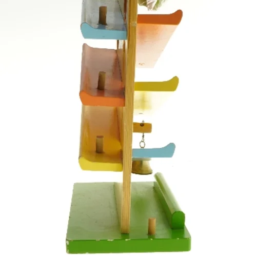 Trælegebane med kugler (str. 26x13x35 cm)