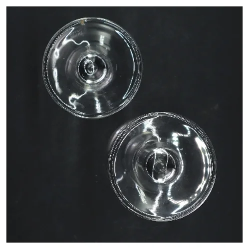 Glas lysestager fra Holmegaard (str. 12 og 18 cm)