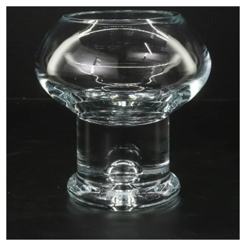 Lysestage i glas (str. 15 cm)