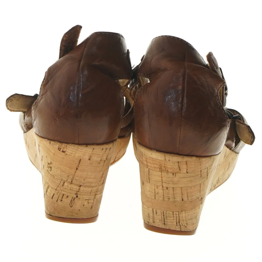 Brune læderkilesandaler fra Gabor (str. 39 )